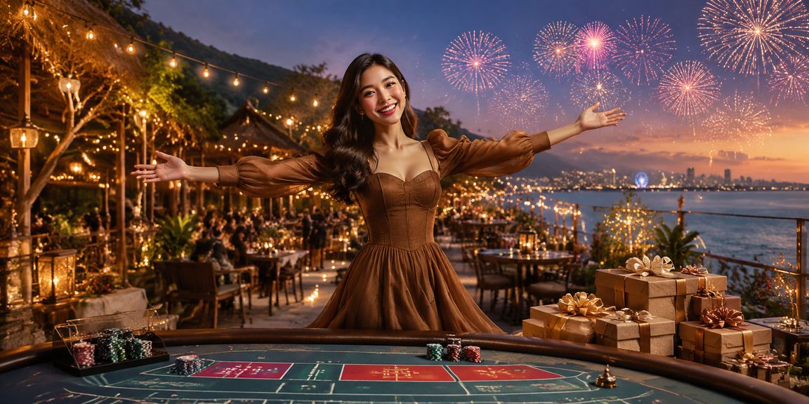 Màn hình hiển thị game casino độc quyền trong không gian đêm Sài Gòn hiện đại